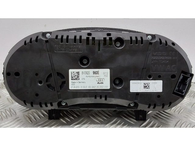 Панель приборов 8V0920960E   Audi A3 S3 8V       