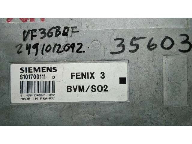 Блок управления двигателя S101700111D, 35603   Citroen XM