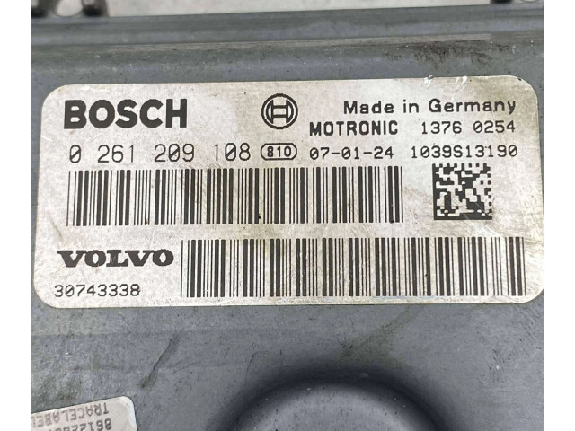Řídící jednotka 30743338, 0261209108   Volvo S80 2008