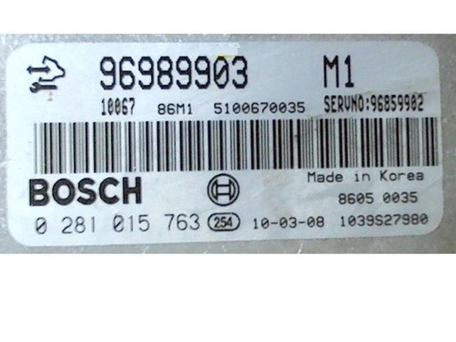 Блок управления двигателя 96989903, 0281015763   Chevrolet Epica