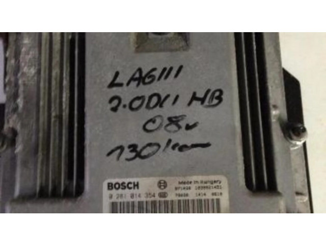 Блок управления двигателя 0281014354   Renault Laguna III