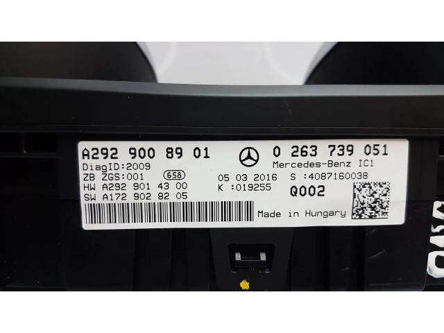 Панель приборов a2929008901   Mercedes-Benz GLE (W166 - C292)       