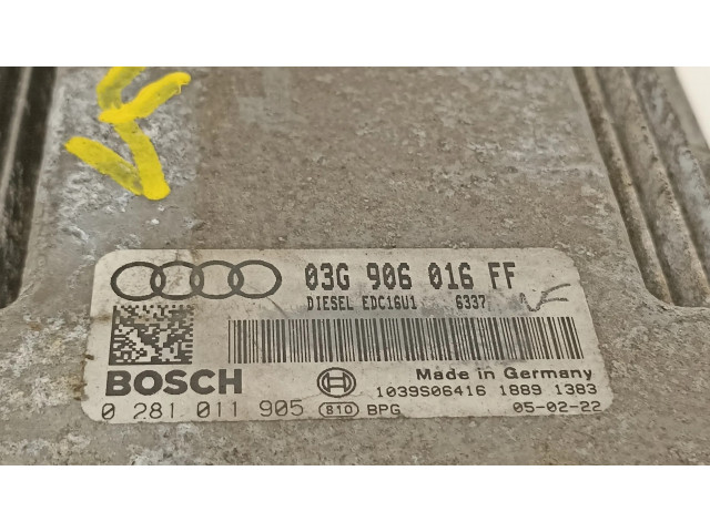 Блок управления двигателя 03G906016FF, 0281011905   Audi A3 S3 8P