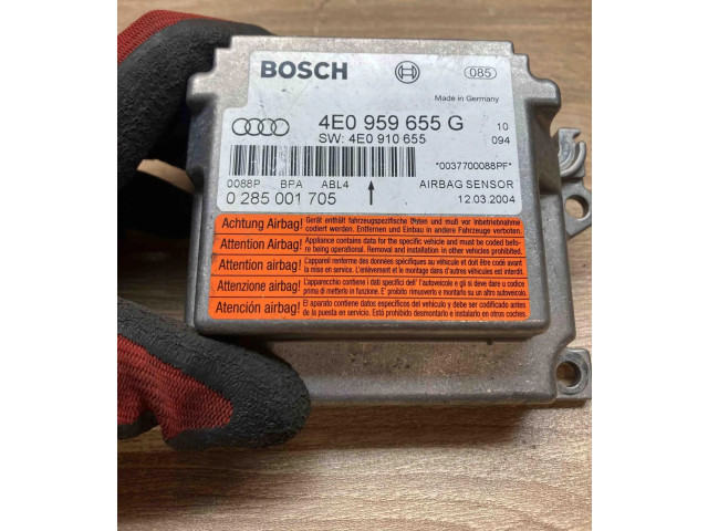 Блок подушек безопасности 4E0959655G, 0285001705   Audi A8 S8 D3 4E