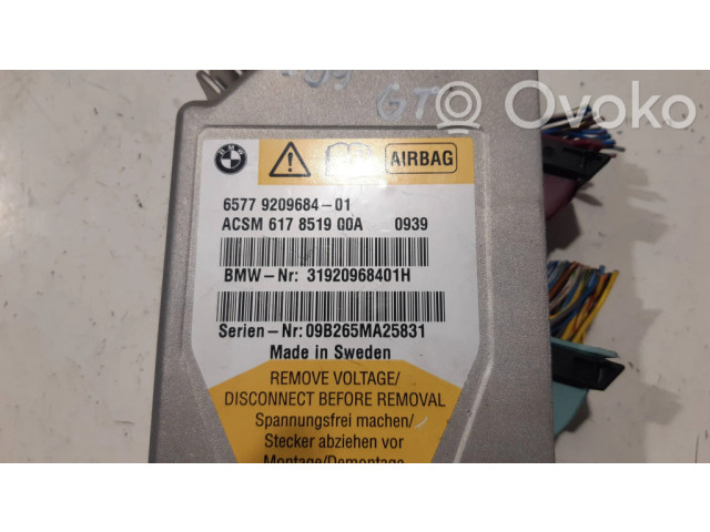 Блок подушек безопасности 9209684, 31920968401H   BMW 5 GT F07