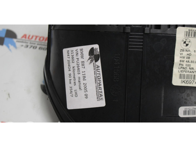 Přístrojová deska  BMW 1 E81 E87 2006 6974649, 1024952  