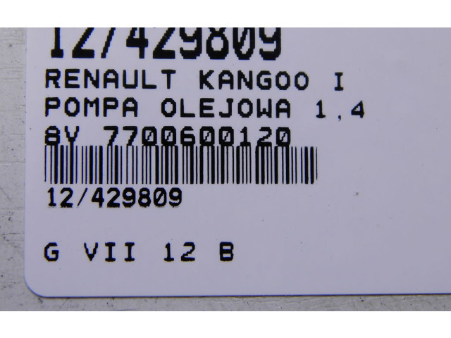Čerpadlo oleje 7700600120, 7700600120   Renault Kangoo I   