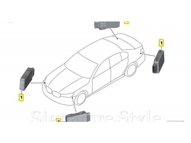 Датчик слепых зон 66325A84CF7, 5A84CF7   BMW M8 F91 F92 G14 G15