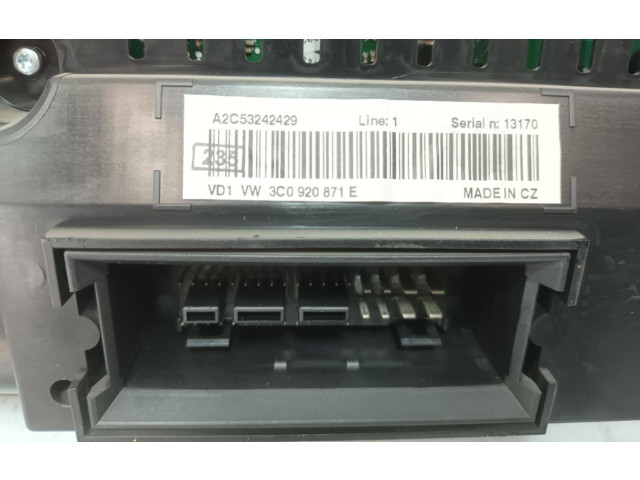 Přístrojová deska  Volkswagen PASSAT 2007 3C0920871E  
