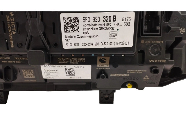 Панель приборов 5F0920320B, A3C0583150001   Seat Ateca       