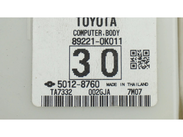   Pojistková skříňka 892210K011   Toyota Hilux (AN10, AN20, AN30) 2012