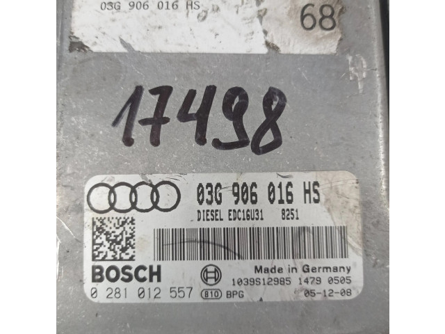 Блок управления двигателя 03G906016HS, 0281012557   Audi A6 S6 C6 4F