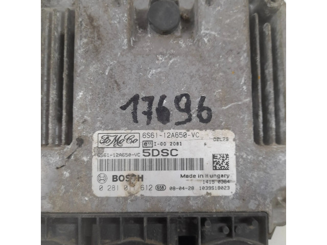 Блок управления двигателя 0281011612, 6S61-12A650-VC   Ford Fiesta