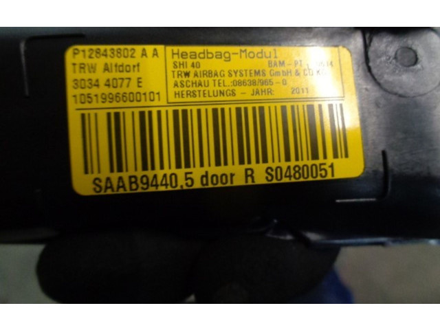 Подушка безопасности двери 12792590, 12843802   Saab 9-3 Ver2