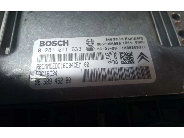 Řídící jednotka 0281011633, BOSCH   Peugeot 407 2006