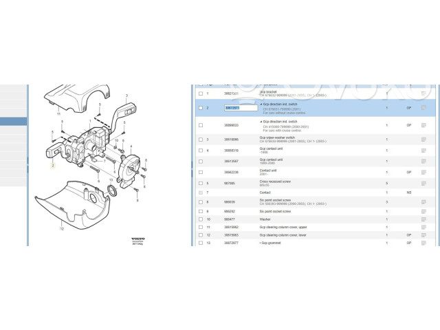 Volant Volvo S40, V40 2002 30613571  