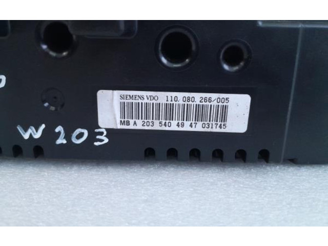 Přístrojová deska  Mercedes-Benz C W203 2004 A2035404947  