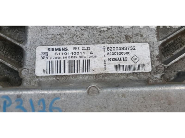 Блок управления двигателем Блок управления 8200483732, S110140011A   Renault Logan I