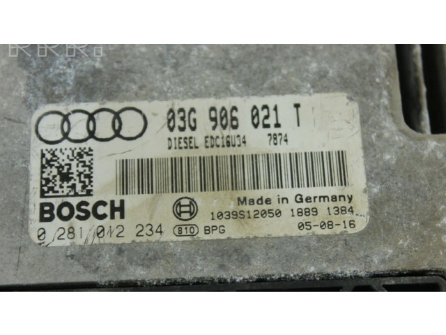Řídící jednotka 03G906021T, 0281012234   Audi A3 S3 8P 2003