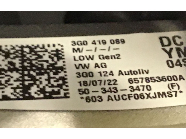 Volant Volkswagen T-Roc 2022 3G0419089DC  