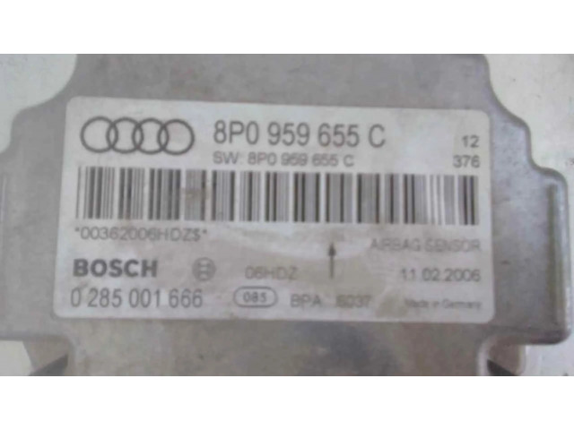 Блок подушек безопасности 8P0959655C, CENTRALITAAIRBAG   Audi A3 S3 8P