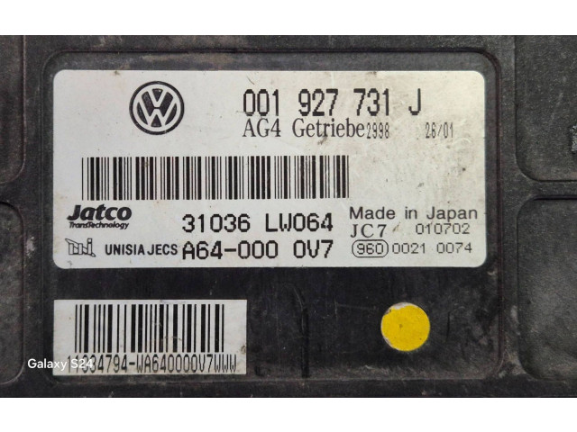 Блок управления коробкой передач 001927731J, 31036LW064   Volkswagen Polo