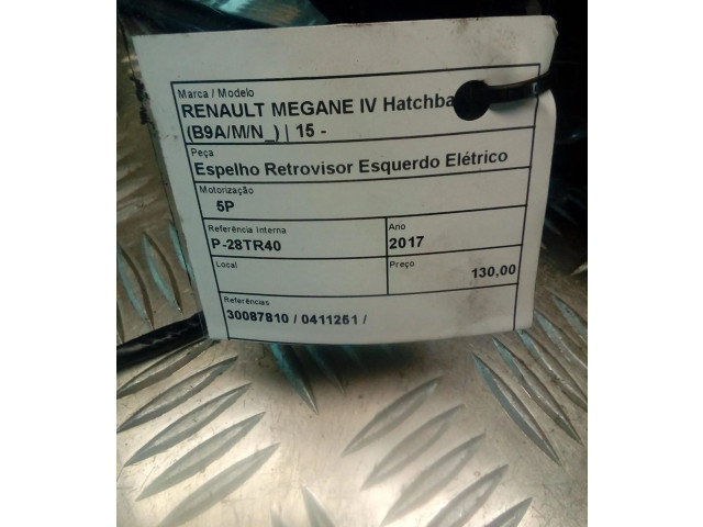 Zpětné zrcátko  Renault Megane IV 2017  30087810, 0411251  