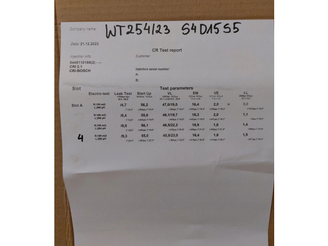 Vstřikovač 0445110188, UECR001   Peugeot 407     
