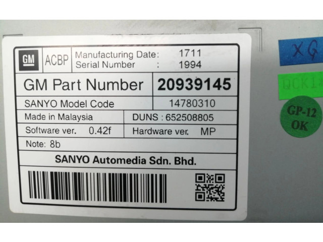 Дисплей    95247249, 95247249   Opel Zafira C