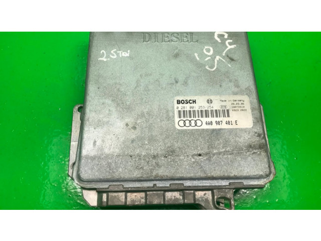 Блок управления двигателем Блок управления 4A0907401E, 0281001253   Audi 100 S4 C4