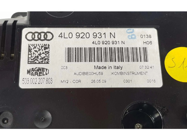 Přístrojová deska  Audi Q7 4L 2010 4L0920931N, 4L0920931N  