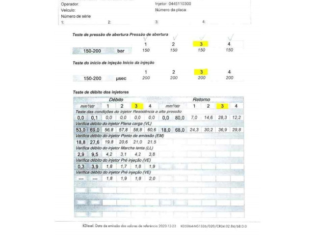 Vstřikovač 0000071794466, 445110300   Alfa Romeo Giulietta    940A3000 