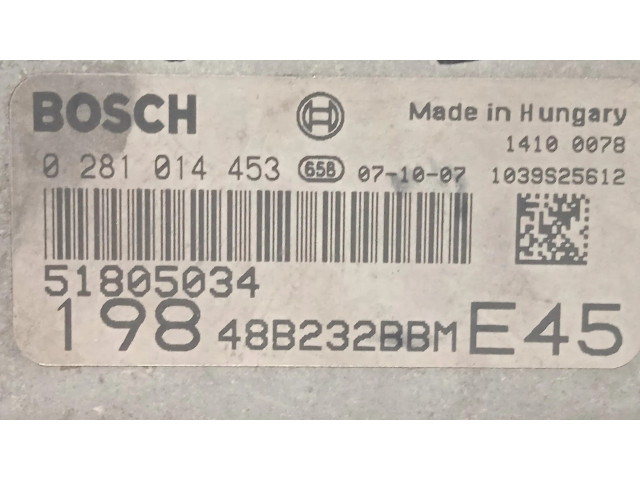 Řídící jednotka 51805034, 0281014453   Fiat Bravo 2008