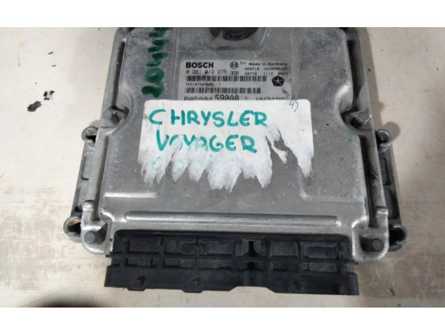 Блок управления двигателем ECU 0281012275   Chrysler Voyager       