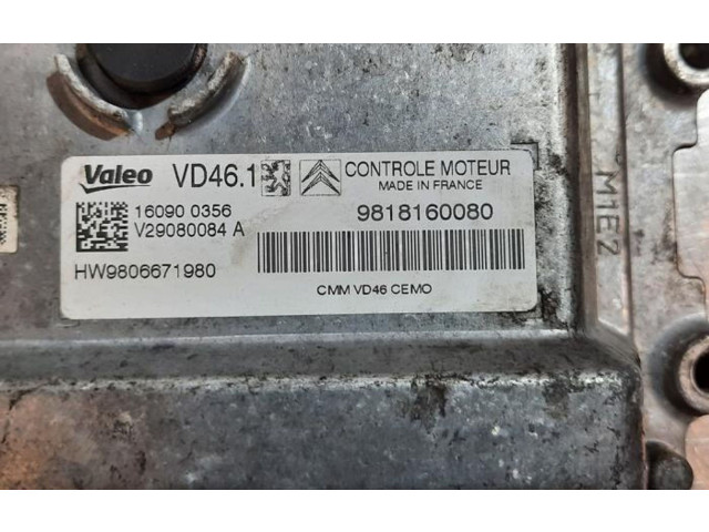 Řídící jednotka 9818160080   Peugeot 2008 I 2016