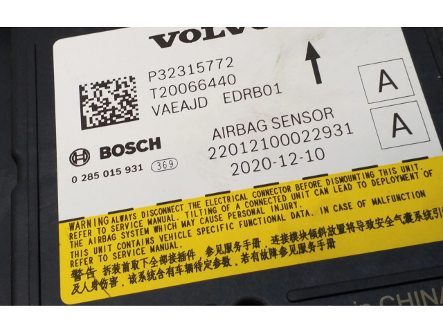 Блок подушек безопасности 32315772, 0285015931   Polestar 2