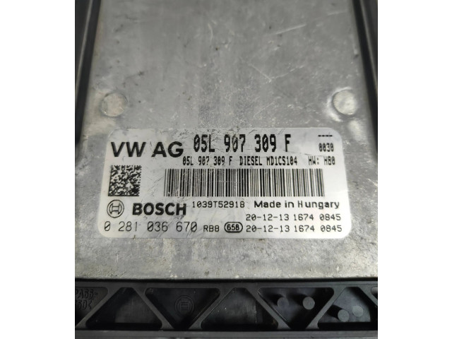 Řídící jednotka 05L907309F, 0281036670   Volkswagen Transporter - Caravelle T6 2017