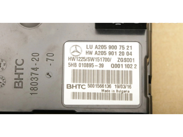 Блок управления A2059007521, A205012004   Mercedes-Benz C W205