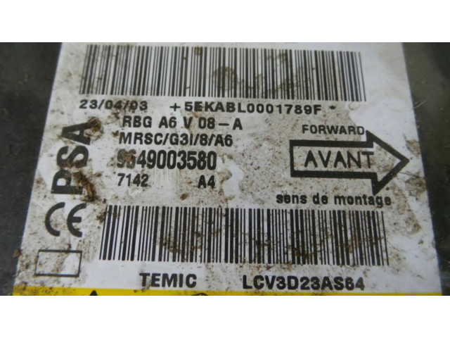 Блок подушек безопасности 9649003580, TEMIC   Citroen C2