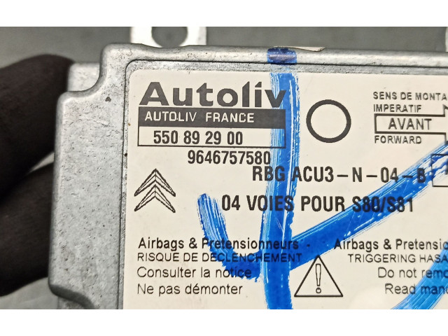 Блок подушек безопасности 9646757580, 550892900   Citroen Saxo