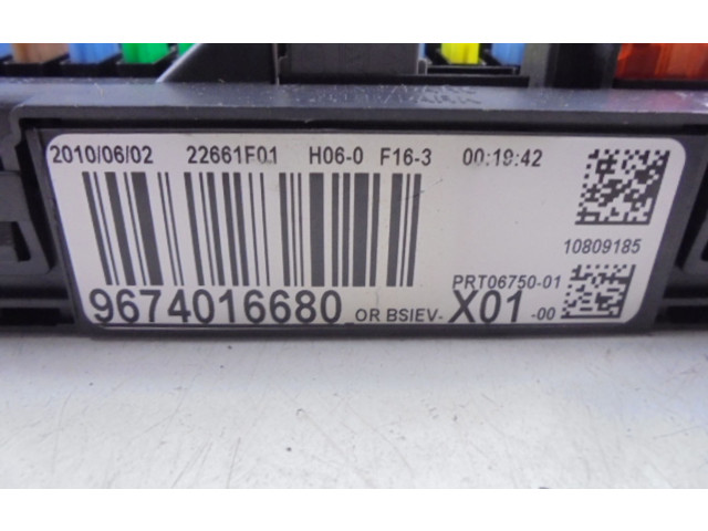   Pojistková skříňka 9674016680, 9674016680   Peugeot 207 CC 2010