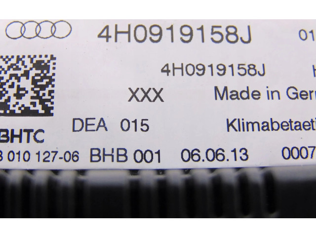 Блок управления климат-контролем 4H0919158J   Audi A8 S8 D4 4H