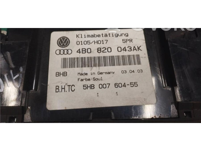 Блок управления климат-контролем 4B0820043AK, 0070010   Audi A6 Allroad C5