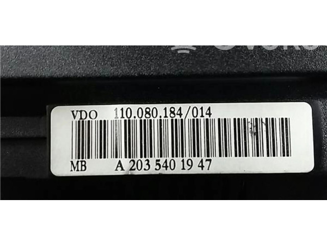 Přístrojová deska  Mercedes-Benz C W203 2000 2035401947, 110080184014  