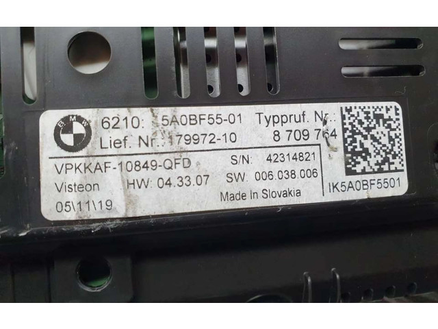 Přístrojová deska  BMW 1 F40 2019 8709764, 5A0BF5501  
