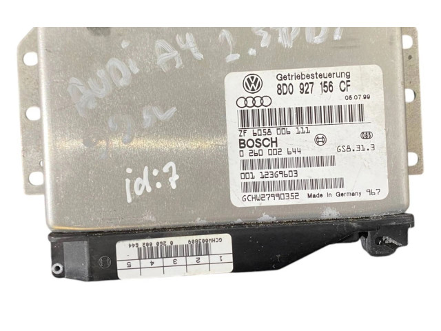 Блок управления коробкой передач 8D0927156CF, 0260002644   Audi A4 S4 B5 8D