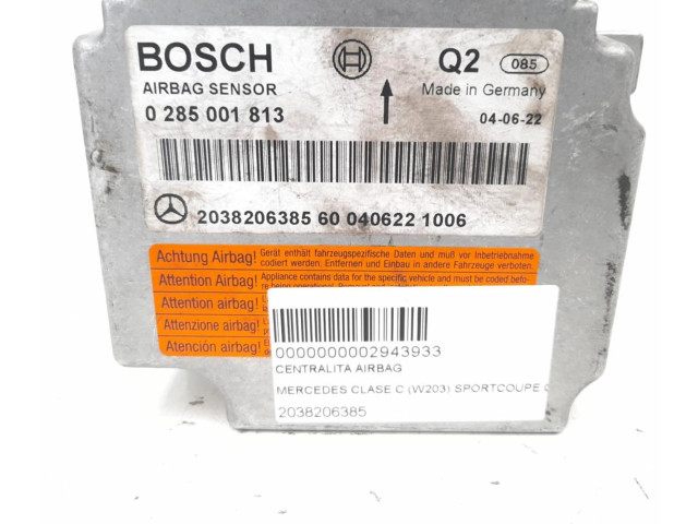 Блок подушек безопасности 2038206385, 2038206385   Mercedes-Benz C W203