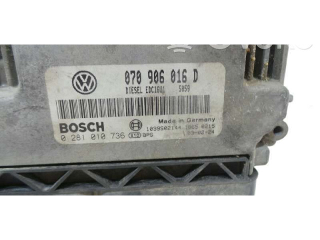 Řídící jednotka 070906016D, 070906016D   Volkswagen Touareg I 2002