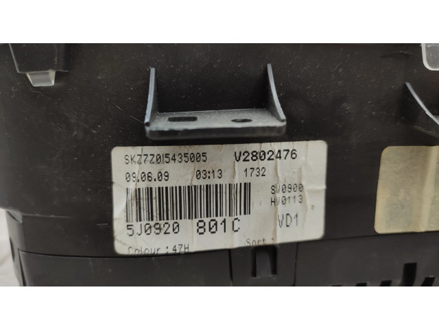 Přístrojová deska  Skoda Fabia Mk2 (5J) 2010 5J0920801C  