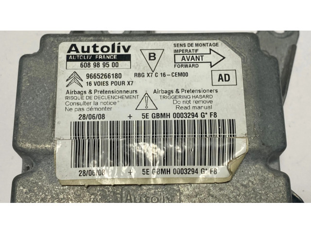 Блок подушек безопасности 608989500, 9665266180   Citroen C5